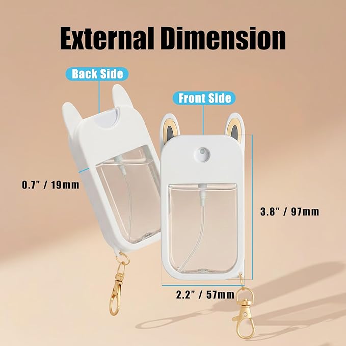 Silicone Case for Touchland Hand Sanitizer Spray, Hand Sanitizer Case Holder Compatible with Touchland Power Mist Sprays(1 FL. OZ. Travel Size ), Protective Cover Keychain Accessories.(3-pack)