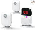 PILSAMAS Bed Alarms for Elderly Dementia Patients - Digital Sensor ID Display & Clip-On Caregiver Pager, Wirelss 1000ft Range, No Month Fee, Motion Sensors for Fall & Room Exit Alerts