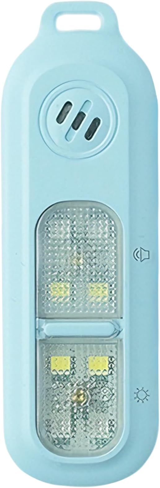 130DB Rechargeable Personal Alarm | One-Button Alarm | 4 Flash Light Modes | Equipped with a Back Clip | Free Keychain Included | Ideal for Women, Kids and the Elderl（Blue