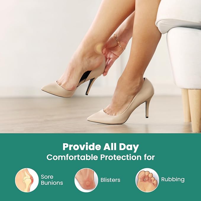 Welnove Gel Blister Bandages for Feet - 21ct Blister Cushion for Heel, Toe - Water-Resistant Hydrocolloid Bandages - Blister Pads for Prevention & Recovery (Heel Pack)