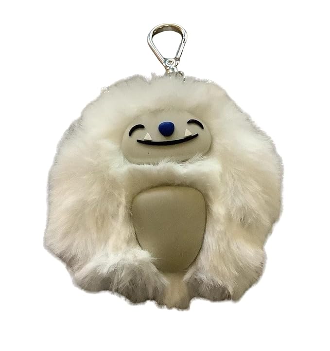 Bath and Body Works White Yeti Pom Pocketbac Hand Sanitzer Holder