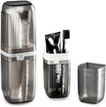 Toothbrush Travel Case - Portable Travel Toothbrush Holder, Toothbrush and Toothpaste Travel case - Large Tooth Brush Cover for Travel, Ideal for Trip, Dorm, Camping, Hiking and Bathroom (Black)
