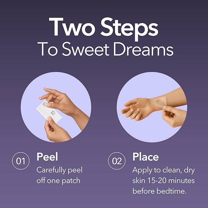Laki Naturals Sleep Dreams Patch for Adults (1 Count, Pack of 14) – Melatonin-Free Overnight Calming Patches with Black Cumin Seed Oil Extract, Magnesium, Valerian & Lavender – Natural Bedtime Support