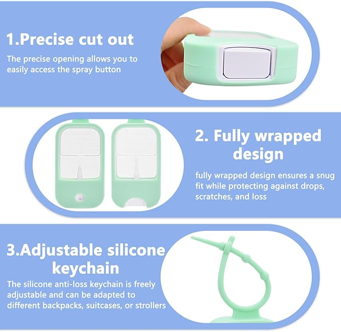 Silicone Case Compatible with Touchland Hand Sanitizer Spray (Fit for 1 FL OZ) Hand Sanitizer Holder Protective Case