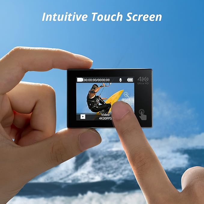 AKASO Brave 4 Pro 4K30FPS Action Camera - 131ft Underwater Camcorder Waterproof Camera with Touch Screen Advanced Electronic Image Stabilization Remote Control 5X Zoom Mini Sport Camera