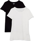 Amazon Essentials Women's Regular-Fit Short-Sleeve T-Shirt (Crewneck and V-Neck Options), Multipacks