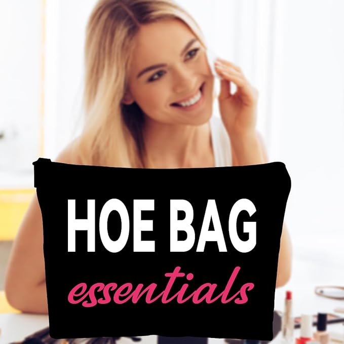 ZUYUROU Funny Gifts for Women, Friends, Hostess Gift Ideas Cool Gifts for Women Girls Birthday Gift Ideas Gag gifts Girls Weekend Overnight Fun Makeup Travel Bag Cosmetic Bag-Black