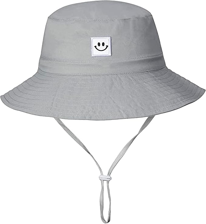 55cube UPF 50+ Baby & Toddler Sun Hat, Wide Brim Infant Bucket Hat for Beach & Outdoors, Adjustable Fit for Ages 0-4 Years