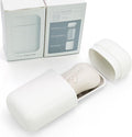 AIDIMMING Compact Travel Soap Case, Leakproof Soap Container with Lid, Portable Bar Soap Holder for Traveling, Soap Box for Bathroom, Shower, Gym, School, Camping, Vacation, Outdoor (White)