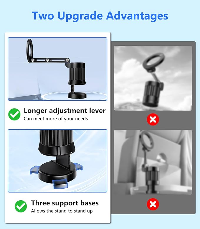Magnetic Airplane Phone Holder Mount, Long Flight Essentials Travel Accessories for iPhone 16 15 14 13 12, Foldable Phone Holder for Plane Seat Back, Best Gifts for Travelers Women Man Travel