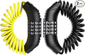 Windance 2pcs Motorcycle Helmet Lock Cable, Anti-Theft Retractable Luggage Lock with 4 Digit Password Combination Security Lock (Black+Yellow)