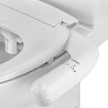 Jamini Left-Hand Ultra-Slim Toilet Bidet Attachment, Non-Electric, Dual Nozzles for Rear and Female Front Wash, Adjustable Single Cold Water Pressure, 0.23" Slim Profile, Detachable for Easy Cleaning