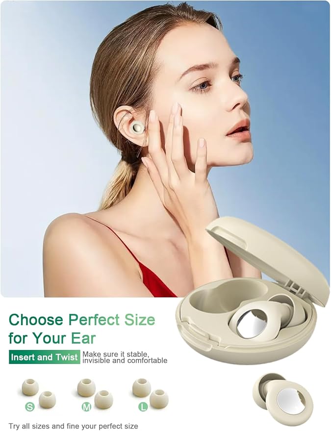 Ear Plugs for Sleeping Snoring 45dB Noise Cancelling Reduction (Classy White)