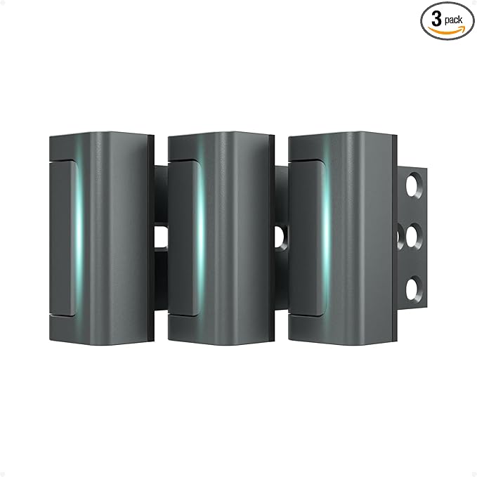 Greatalent 3Pack Home Security Door Reinforcement Lock Childproof, Door Lock for Kid Safety, Door Latch Stopper for Front Door Inside Top of Door, Aluminum Construction Finish