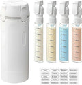 4 in 1 Travel Dispenser Bottle Travel Bottle Dispenser for Toiletries TSA Approved Leakproof with 4 Pack 30Ml Travel Size Pump Bottles & Labels, Suitable for Lotion Shampoo Conditioner Cream