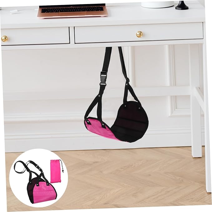 Airplane Footrest Hammock Portable Foot Support Cushion for Travel Comfortable Rest for Feet Airplane Office Home Mesh