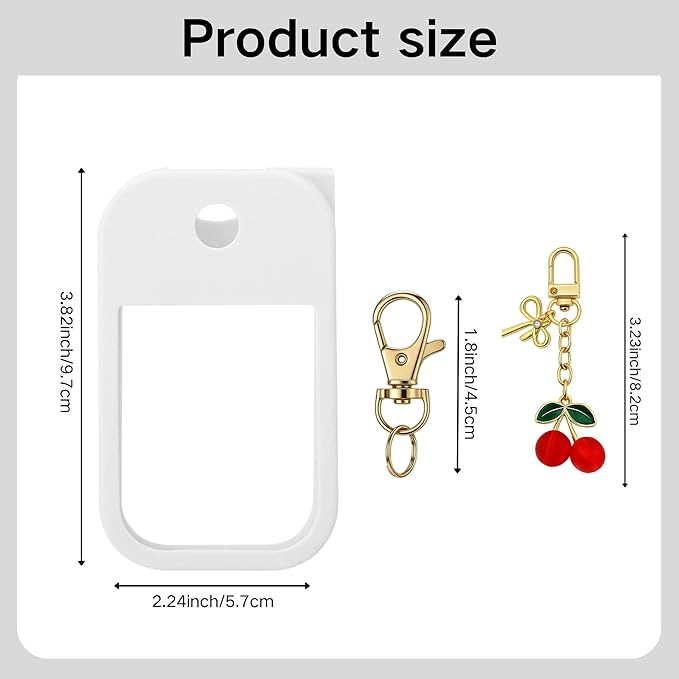 SAANG & JAT Hand Sanitizer Spray Case Compatible with Touchland, Silicone Holder Cherry Keychain for Touch Land Mist Case