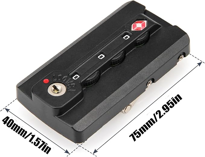 Zoofen 2 Pack Luggage Lock TSA Approved Luggage Travel Lock Luggage Suitcas Lock 3-Digit Combination Lock(Model D)