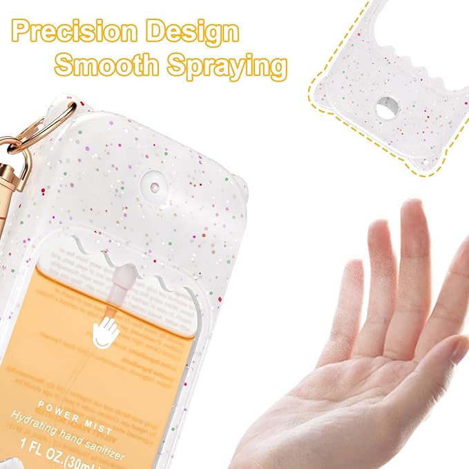 Hand Sanitizer Spray Case for Touchland Silicone Touchland Case Keychain Cute Hand Sanitizer Holder Keychain Compatible with Touch land Power Mist Gentle/Glow Mist