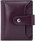 BOSTANTEN Women Leather Wallet RFID Blocking Small Bifold Zipper Pocket Wallet Card Case Purse with ID Window