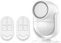 125dB Wireless Security Alarm System with 328ft Remote & 40ft PIR Motion Sensor - Indoor/Outdoor Siren Alarm for Home, Garage, Warehouse, Store - Battery Included (White)