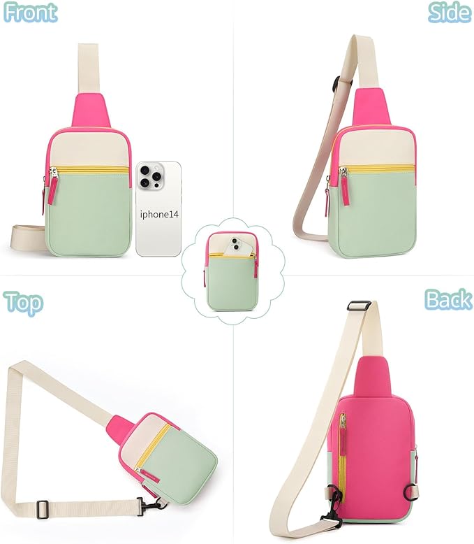 Mothers Day Gifts for Daughter, Birthday Graduation Gifts for 8 9 10 11 12 Year Old Teens Girls Her,Fanny Pack Sling Crossbody Bag Belt Bags Purse, Preppy Teen Girl Gift Trendy Stuff Travel Essentials