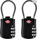 2pcs TSA Approved Luggage Locks with 4pcs Zipper Locks, Zinc Alloy Combination Locker Suitcase Lock, TSA Locks for Luggage, Combination Lock for Locker Backpack (TSA007)