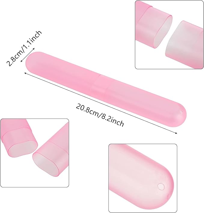 MingTa Set of Six Multicolored Travel Toothbrush Cases - Breathable, Clear & Portable Holders for Home, Travel & Camping Trips
