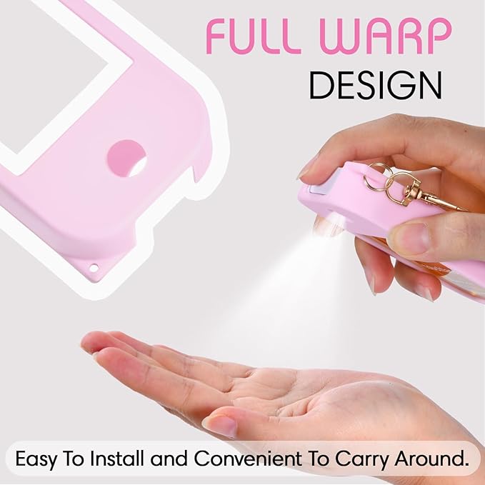 Silicone Case Compatible with Touchland Hand Sanitizer Spray, Protective Case for Spray 1FL. OZ (Pink(1PCS))