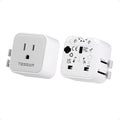 2 Pack TESSAN Universal Travel Adapter, Ultra Thin International Power Adapter, European Travel Plug Adaptor Worldwide US to Europe UK Italy Ireland New Zealand Japan (Type C G A I)