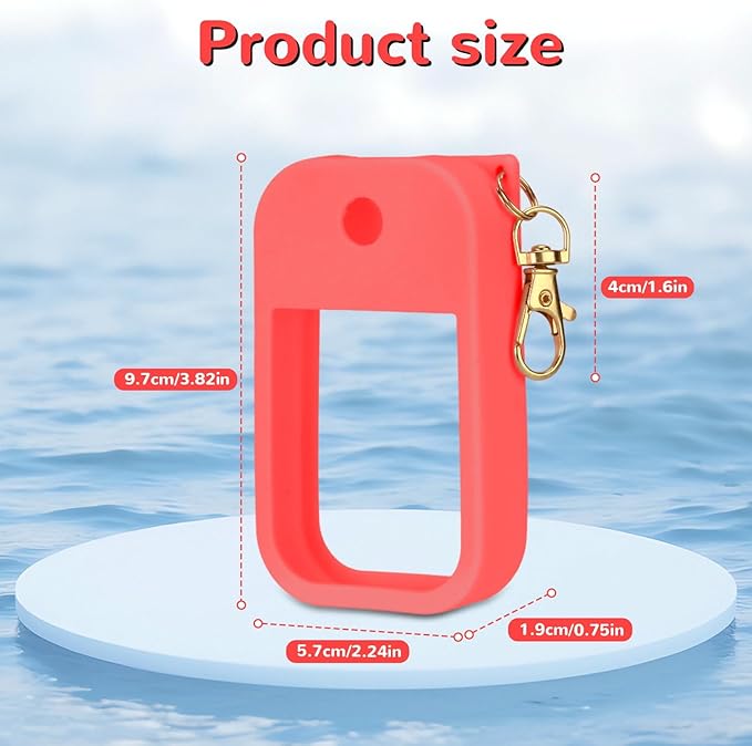 Hand Sanitizer Spray Case Compatible with Touchland Power Mist 1 oz – Silicone Case with Keychain for Touch Land Mist 1 fl oz（30 ml）, Hand Sanitizer Accessory for 1 fl oz (Red, 1 Pack)
