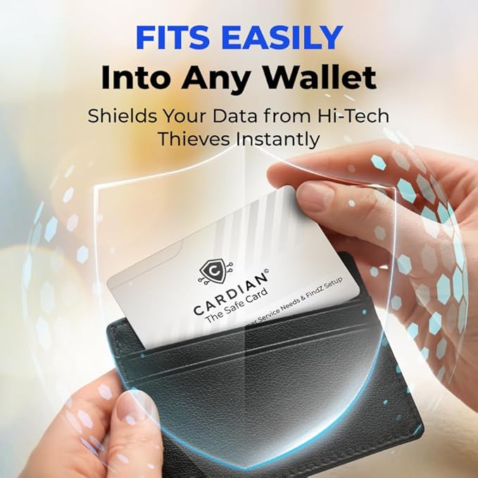 Cardian RFID Blocking Cards Set 3 – Credit Card Protector for Wallets, Passport Shield & NFC Blocking Device | Anti-Skimming Protection for Debit, ID & EMF Cards | Travel Accessories for Men and Women