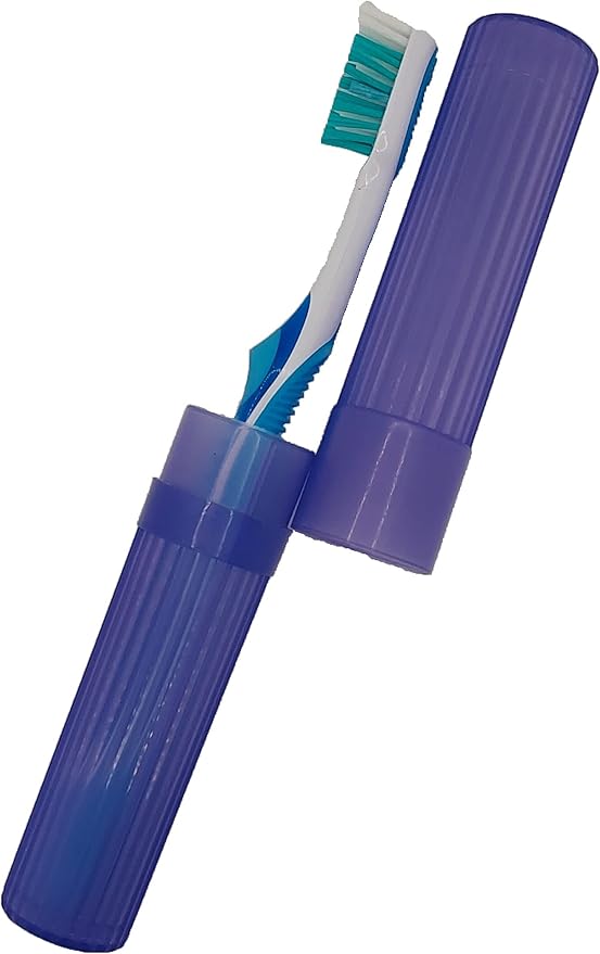 American Comb Toothbrush Holder - Purple, Made in USA, with Ventilation Holes, for Toothbrush Covers, Toothbrush Holder, Toothbrush Soft, Durable Design, Hygienic Bathroom Accessory