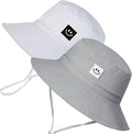 55cube UPF 50+ Baby & Toddler Sun Hat, Wide Brim Infant Bucket Hat for Beach & Outdoors, Adjustable Fit for Ages 0-4 Years
