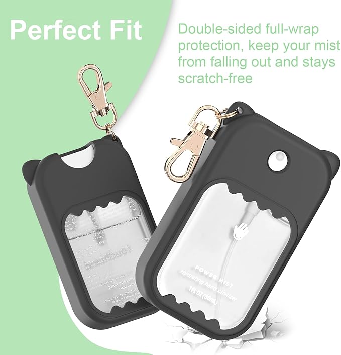 Hand Sanitizer Spray Case for Touchland Silicone Touchland Case Keychain Cute Hand Sanitizer Holder Keychain Compatible with Touch land Power Mist Gentle/Glow Mist