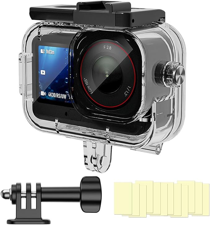 BO&DQQ Underwater Waterproof Case Compatible with DJI Osmo Action 6 Camera, 196FT/60M Dive Diving Housing Cover Shell with Anti-Fog Inserts Accessories