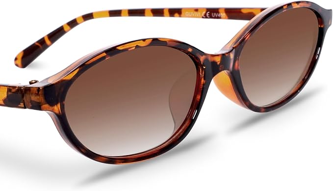 GUVIVI Retro Oval Sunglasses for Women Chic Cat Eye 90s Sunnies Lightweight Narrow Shades Trendy UV protection Sun Glasses