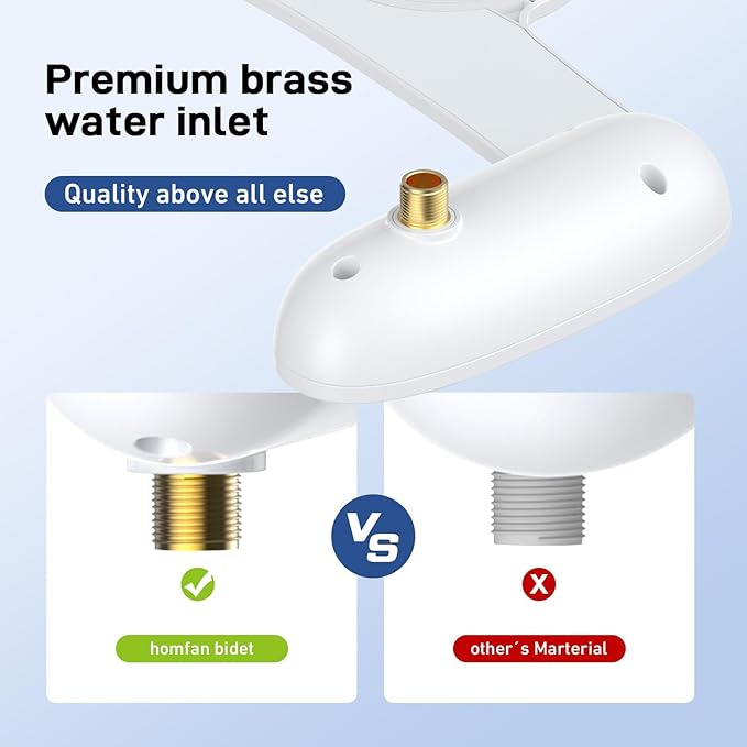 Toilet Bidet Attachment, Non-Electric Dual Nozzle (Feminine/Bidet Wash), Self-Cleaning Fresh Cold Water Sprayer Bidets for Toilets with Adjustable Water Pressure (Dual Knob, Chrome)