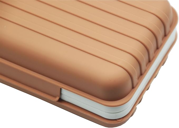 2 Pack Travel Soap Case Holder,Portable Soap Box with Draining Layer for Shower,Bathroom,Camping,Hiking,Gym (Orange)