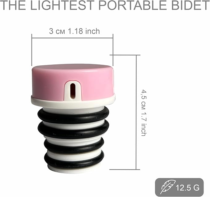 Comfort Lightest Portable Bidet for Toilet, Travel & Camping, Mini Travel Compatible with Any Bottle, Pocket Bidet Sprayer for Personal Hygiene On The Go, (3 pcs, Multi-Colour)