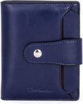 BOSTANTEN Women Leather Wallet RFID Blocking Small Bifold Zipper Pocket Wallet Card Case Purse with ID Window