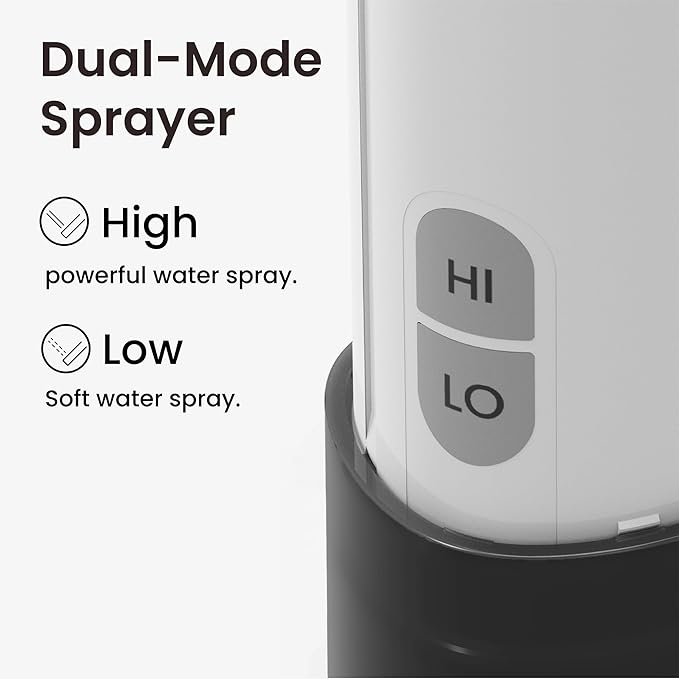 VOVO Go Portable Electric Bidet for Travel - 2 Adjustable Pressure Settings, Compact Handheld Bidet, Ideal for Personal Hygiene & Postpartum Care, Lightweight & Leak-Proof, Made in Korea - Black