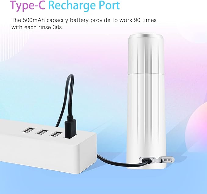 Portable Bidet - LLest Electric Rechargeable Mini Handheld Travel Bidet Sprayer with Travel Bag and USB Cable for Personal Hygiene Cleaning | Women and Men | Baby & Postpartum Essentials(Grey)