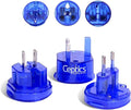 Ceptics Travel Adapter Plug Compact Worldwide International Kit - Works in Europe, Asia, China, England, Italy, New Zealand, Australia and More