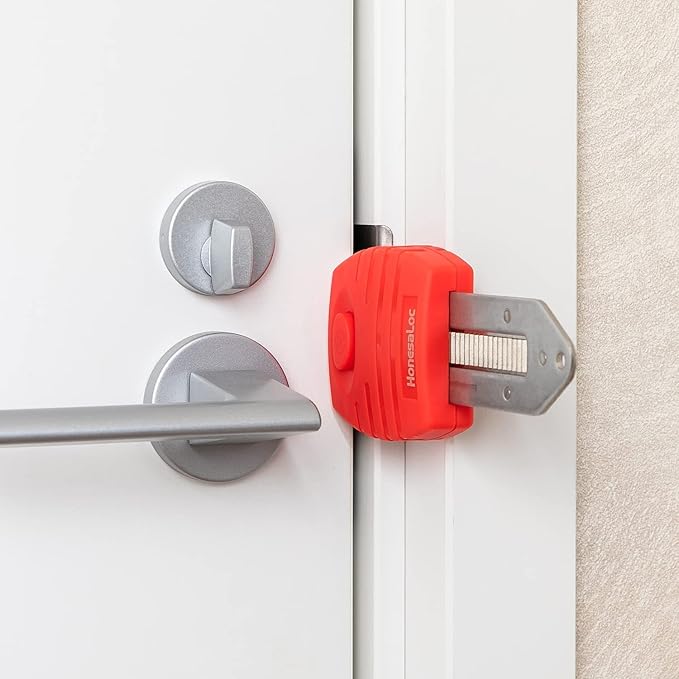 Portable Door Lock, Anti-Theft Lock, Travel Door Lock for Additional Privacy and Safety, Home Security Door Locker for Hotel Apartment School
