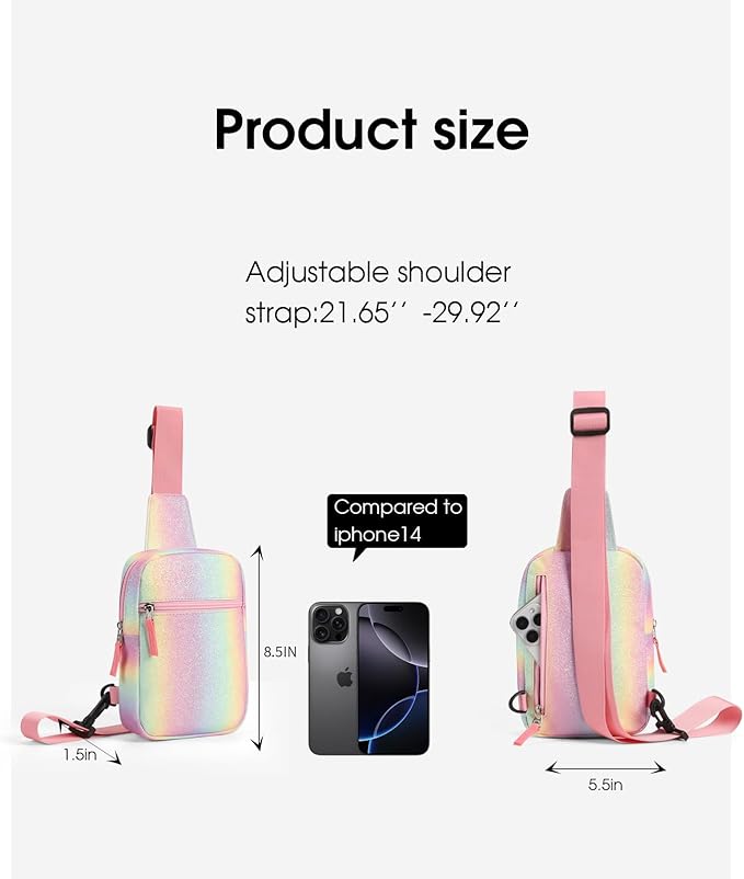 Mothers Day Gifts for Daughter, Birthday Graduation Gifts for 8 9 10 11 12 Year Old Teens Girls Her,Fanny Pack Sling Crossbody Bag Belt Bags Purse, Preppy Teen Girl Gift Trendy Stuff Travel Essentials