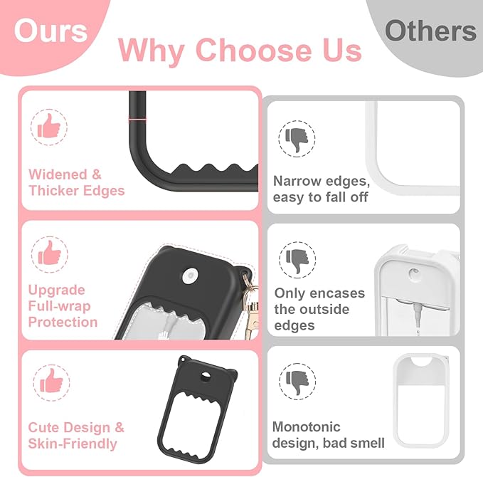 Hand Sanitizer Spray Case for Touchland Silicone Touchland Case Keychain Cute Hand Sanitizer Holder Keychain Compatible with Touch land Power Mist Gentle/Glow Mist