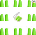 10 Pairs Green Reusable Ear Plugs, 32dB NRR Noise Reduction, Washable Slow-Rebound Foam Earplugs for Sleeping, Snoring, Work, Concerts, Travel