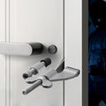 INIRET Grey Adjustable Heavy Duty Portable Door Lock,Security Device for Enhanced Safety,for Home,Travel,Hotels,Apartments Prevents Unauthorized Entry,No Drill,Silicone Protector Caps Included