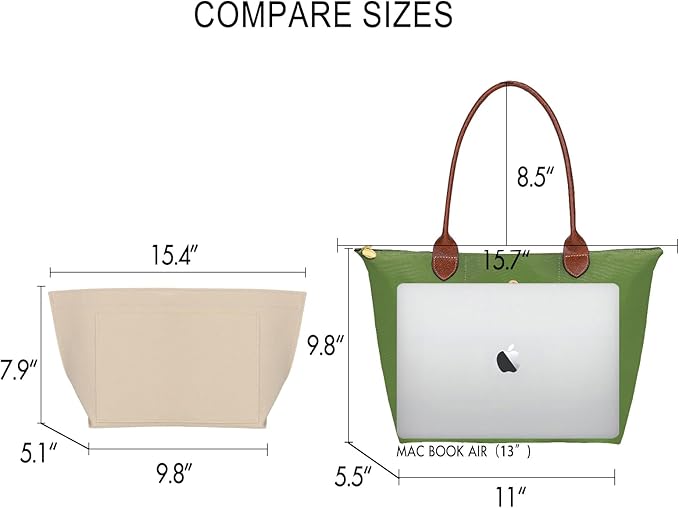 Work Tote Bag For Women: For 13-15" Laptop Foldable - For Office Professionals College Students - Commute Travel
